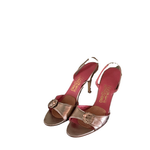 Salvatore Ferragamo Rose Gold Heels